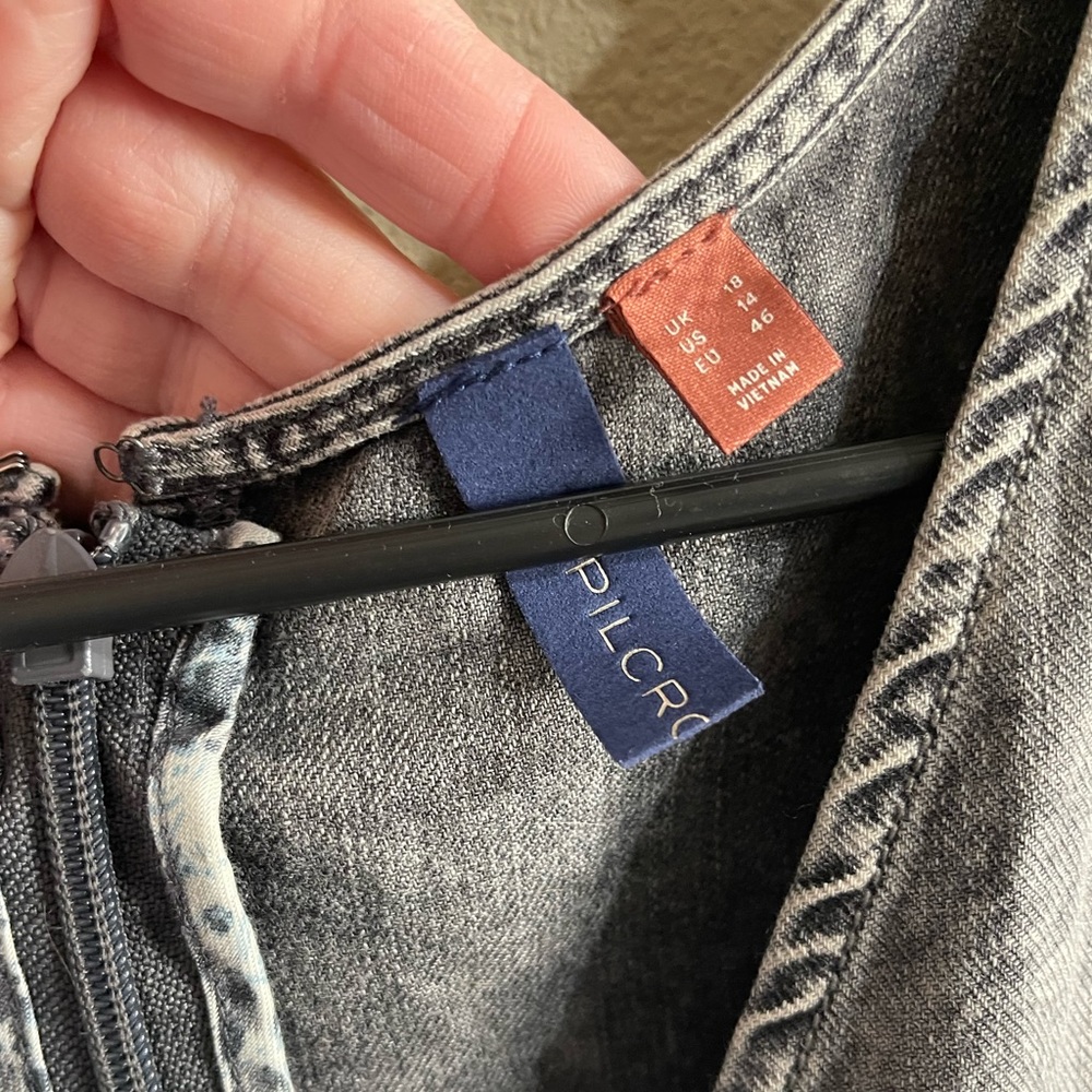 Pilcro Gray Denim Midi Dress - Picture 6 of 8